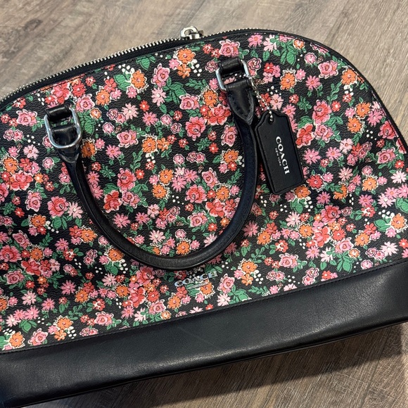 Coach Black Floral Women's Purse - Picture 1 of 3